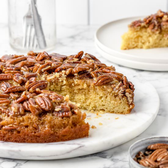 Pecan Upside Down Cake - Recipe photo by Entirely Elizabeth