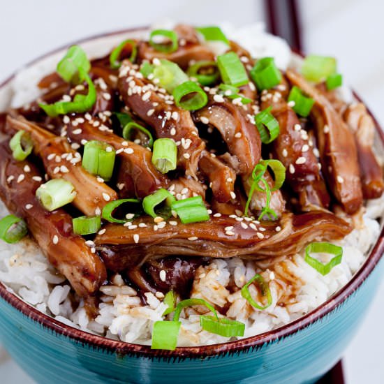 slow cooker teriyaki chicken - Recipe photo by chewoutloud