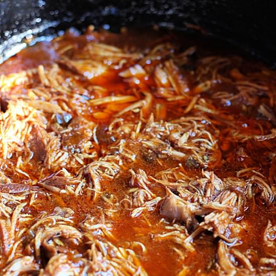 Slow Cooker Pulled BBQ Chicken - Recipe photo by Delightful Mom Food