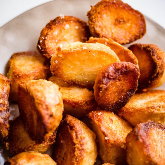The BEST Crunchy Beef Roast potatoe - Recipe photo by tiffinandteaofficial
