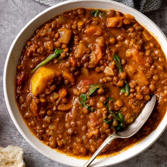 Slow Cooker Lentil Soup - Recipe photo by The Last Food Blog