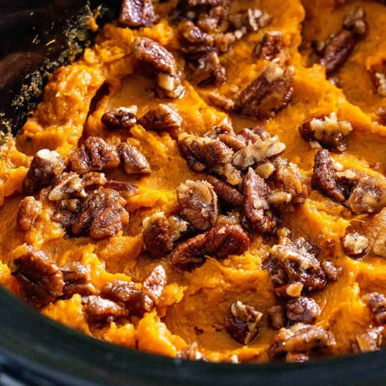Crockpot Sweet Potato Casserole - Recipe photo by Jessica Gavin