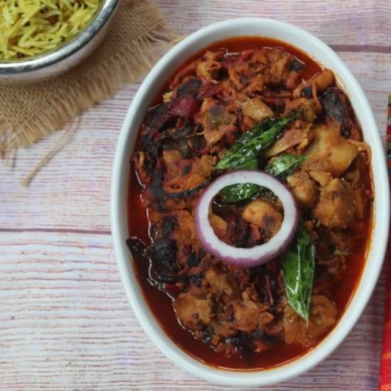 Gongura Chicken - Recipe photo by Spice Chronicles