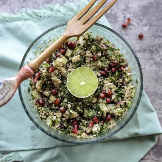 Zesty Quinoa Salad With Pomegranate - Recipe photo by HIldaskitchenblog