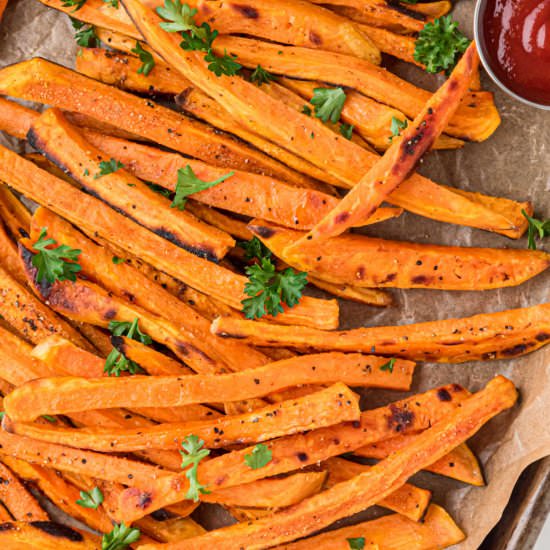 Crispy Sweet Potatoes - Recipe photo by thecaglediaries