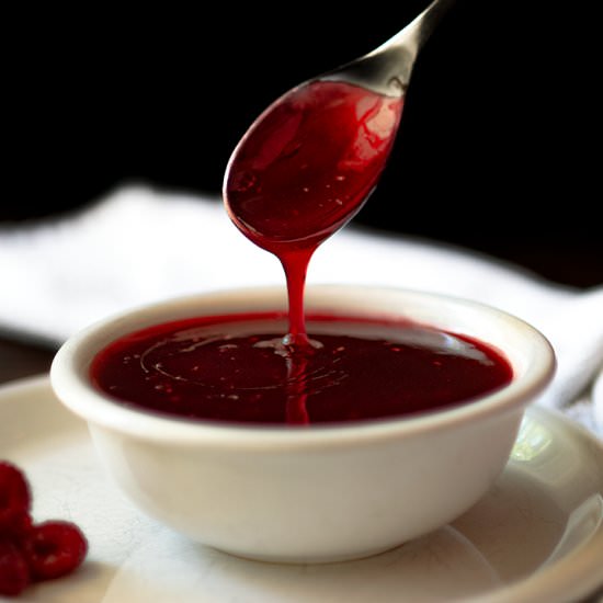 Raspberry Dipping Sauce - Recipe photo by Chicken Fried Kitchen