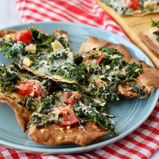 Lavash Bread with Spinach & Tomato - Recipe photo by karenskitchenstories
