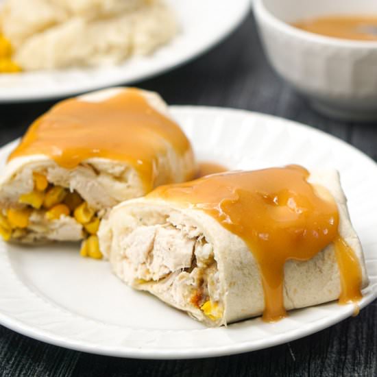 Thanksgiving Burrito with Leftovers - Recipe photo by MyLifeCookbook