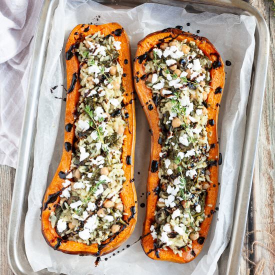 Stuffed Butternut Squash - Recipe photo by MyPurePlants