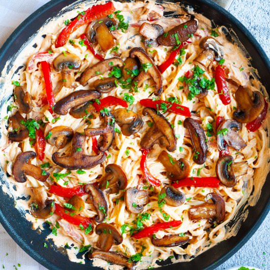 Vegan Mushroom Pasta - Recipe photo by MyPurePlants