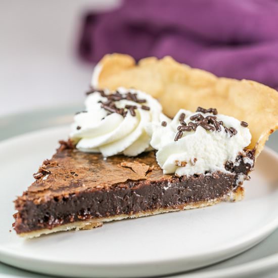 Flourless Brownie Pie - Recipe photo by bunsenburnerbakery