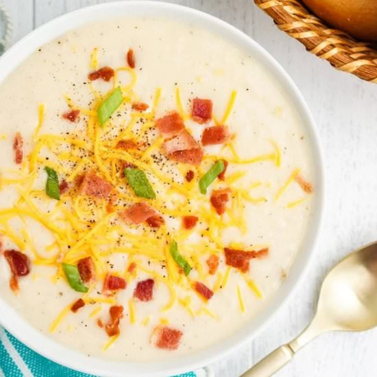 Mashed Potato Soup - Recipe photo by wholefully