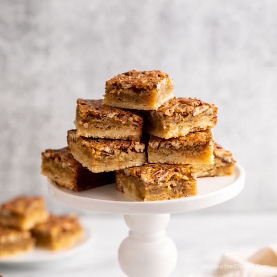 Pecan Pie Bars - Recipe photo by BeyondtheCoop