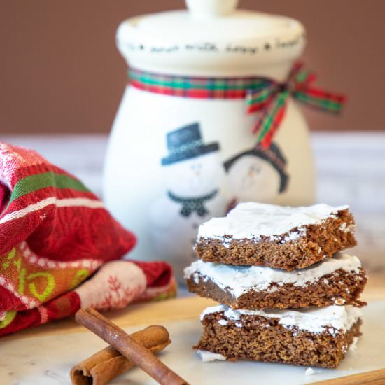 Iced Gingerbread Bars - Recipe photo by iwilkerson