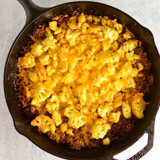 Cauliflower Ground Beef Skillet - Recipe photo by atasteofmadness