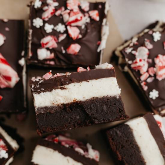 Peppermint Bark Brownies - Recipe photo by alpineella