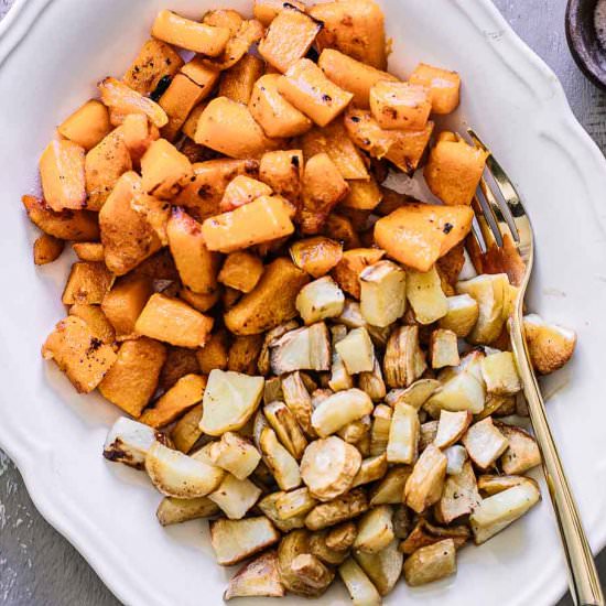 Roasted Squash and Parsnips - Recipe photo by forkintheroad