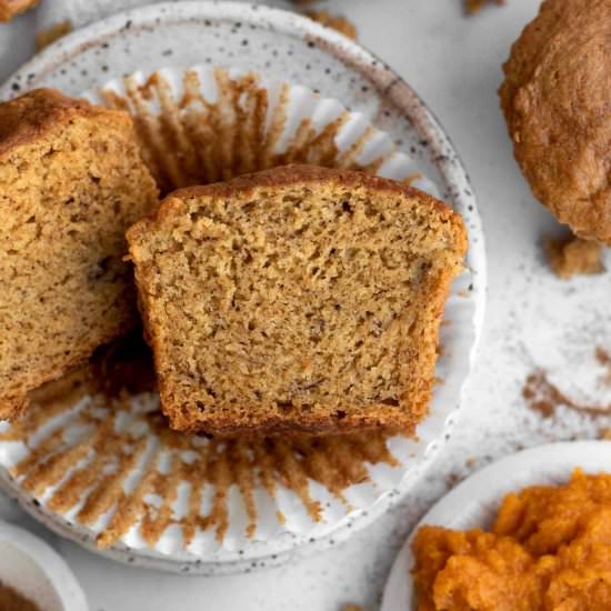Gluten Free Pumpkin Banana Bread - Recipe photo by laneandgreyfare
