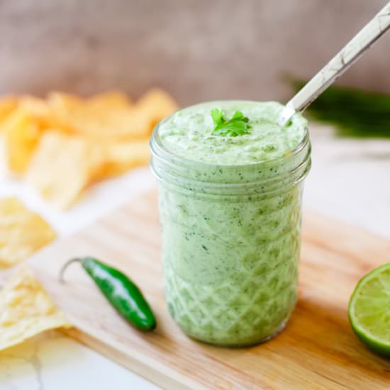 Creamy Cilantro Lime Sauce - Recipe photo by HIldaskitchenblog