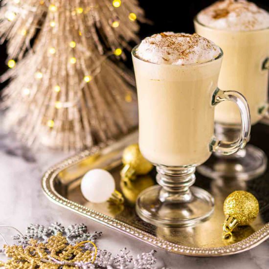 Bailey Eggnog - Recipe photo by Burrata and Bubbles