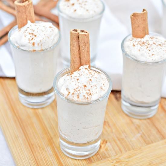 KETO EGGNOG CHEESECAKE SHOOTERS - Recipe photo by Stylish Cravings