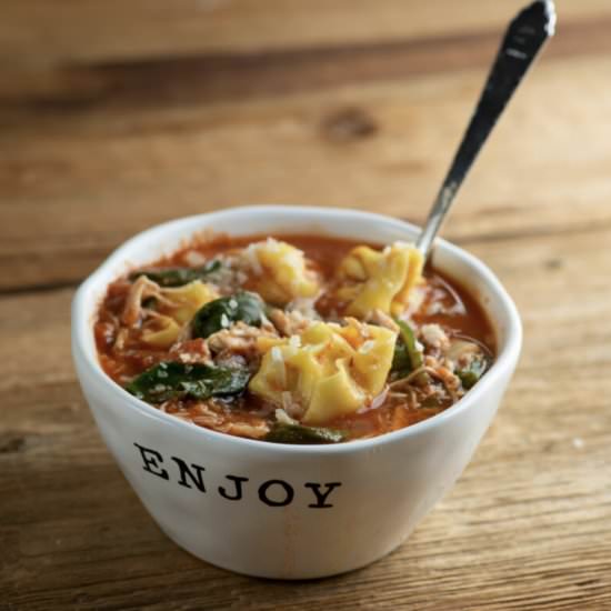 Slow Cooker Chicken Pasta Soup! - Recipe photo by Framed Cooks