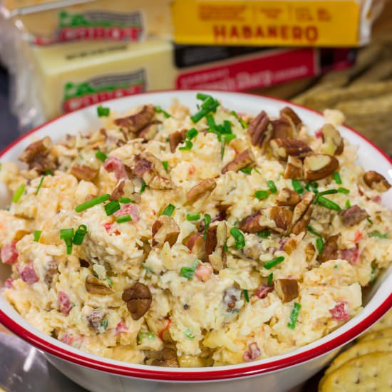 Pecan Habanero Pimento Cheese - Recipe photo by spicedblog