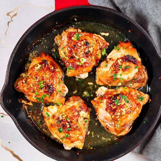 Garlic Butter Chicken Thighs - Recipe photo by lowcarbspark