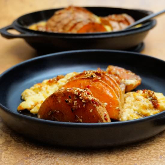 butternut sqiash in cheesy custard - Recipe photo by Cuisine Fiend