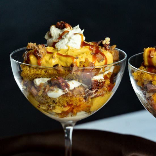 Easy Pumpkin Bread Trifle - Recipe photo by thisishowicook