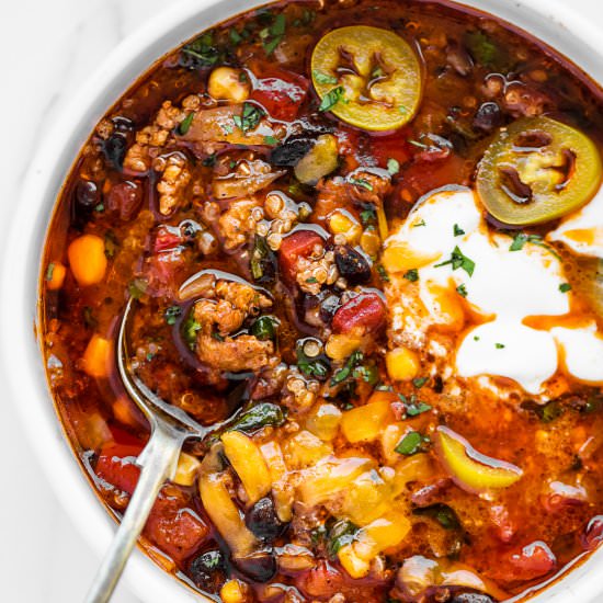 Mexican Quinoa Soup - Recipe photo by The Endless Meal