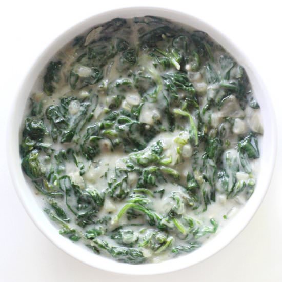 Vegan Creamed Spinach (Keto) - Recipe photo by strengthandsunshine