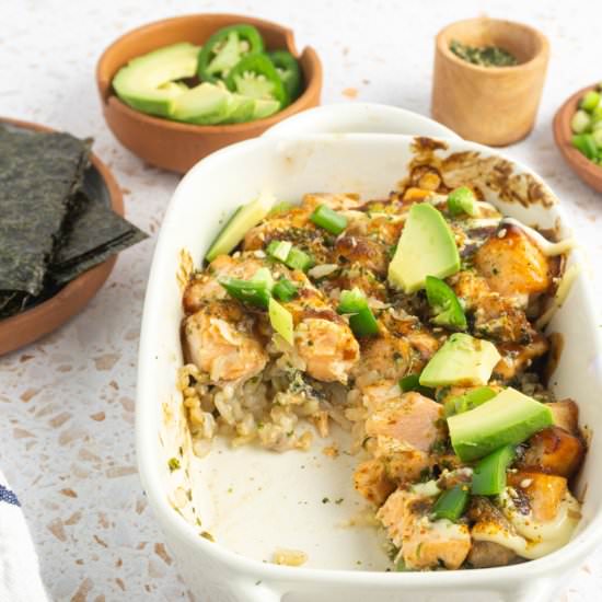 Easy Salmon Sushi Bake Recipe - Recipe photo by fitsianfoodlife