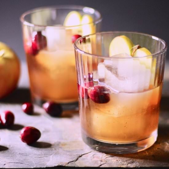 Cranberry Apple Brandy Cocktail - Recipe photo by the good eats co