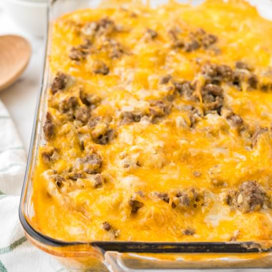 Tater Tot Breakfast Casserole - Recipe photo by theforkedspoon