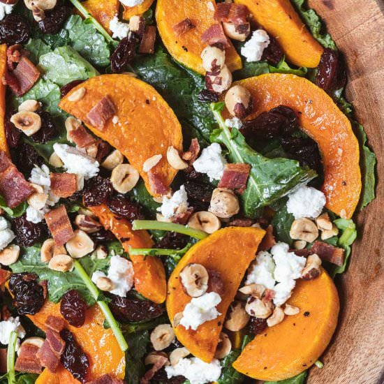 Kale Butternut Squash Salad - Recipe photo by Chef Molly