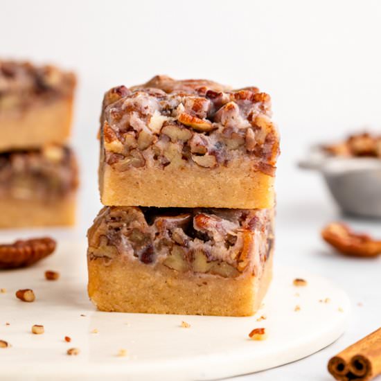 Vegan Pecan Pie Bars - Recipe photo by purelykaylie