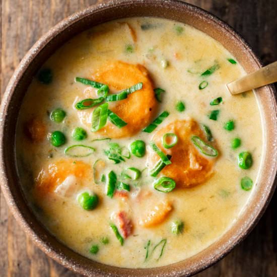 Instant Pot Ham and Potato Soup - Recipe photo by Went Here 8 This