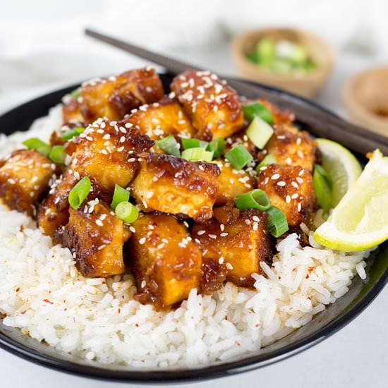 Sticky Sweet and Sour Tofu - Recipe photo by lovefoodnourish