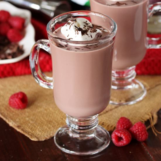 Raspberry Truffle Cocktail - Recipe photo by thekitchenismyplayground