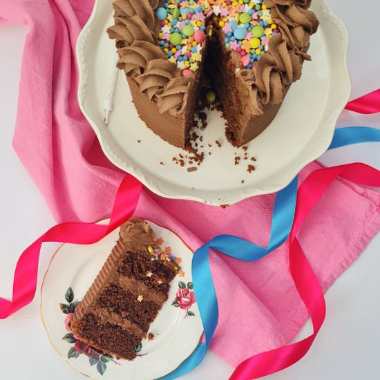 Dairy Free Chocolate Birthday Cake - Recipe photo by Daisy Cake Company