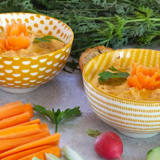 HUMUS DE ZANAHORIAS - Recipe photo by JUEGODESABORES