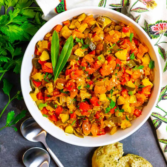Pisto Manchego Recipe - Recipe photo by Rad Foodie