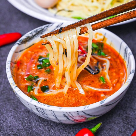 Spicy Tsukemen Dipping Ramen - Recipe photo by Sudachi Recipes