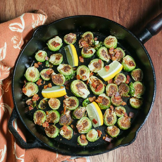 Whole30 Bacon Brussels Sprouts - Recipe photo by theproducepack