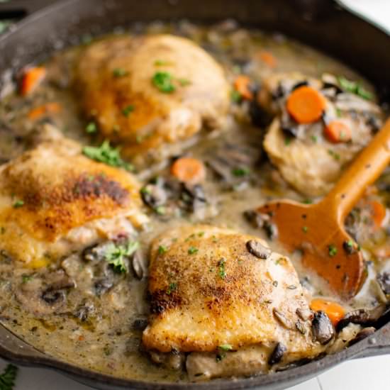 Chicken Fricassee - Recipe photo by theforkedspoon