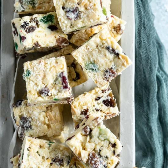 White Chocolate Christmas Slice - Recipe photo by Mrs Jones Kitchen