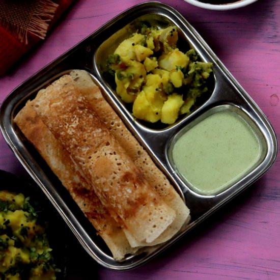 Dosa – Rice and Lentil Crepes - Recipe photo by Spice Chronicles