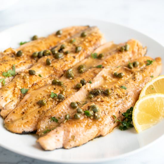 Pan Fried Trout - Recipe photo by BeyondtheCoop