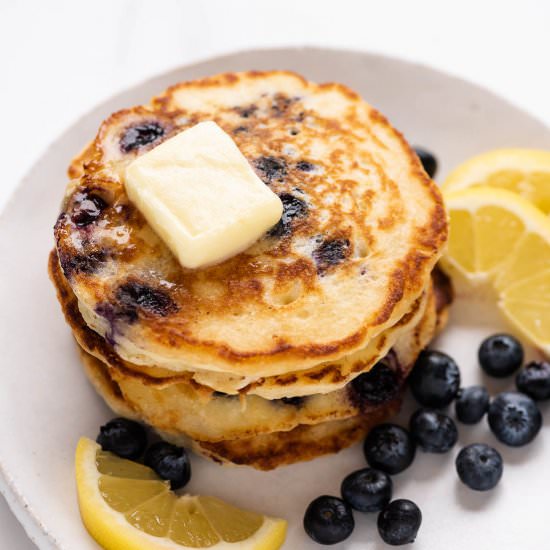 Lemon Blueberry Pancakes - Recipe photo by The Endless Meal